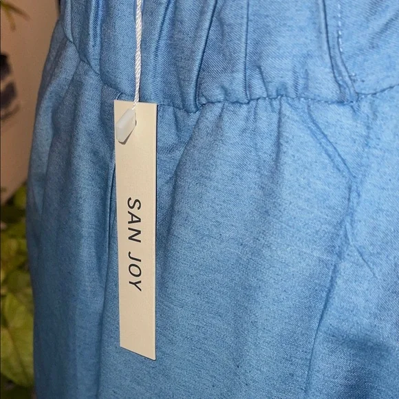 San Joy Blue High-Waist High Low Skirt - Picture 5 of 10